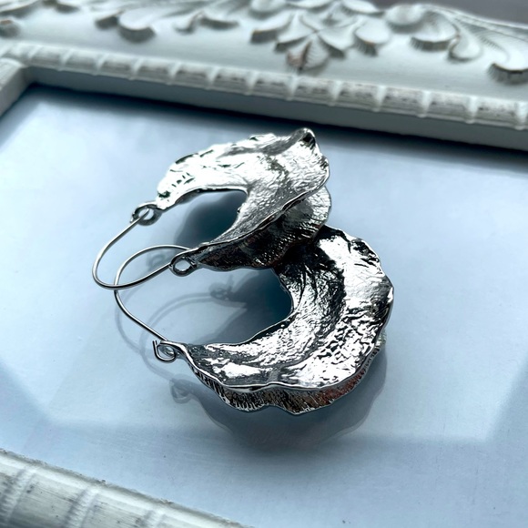 Silver Statement Earrings - Picture 2 of 7